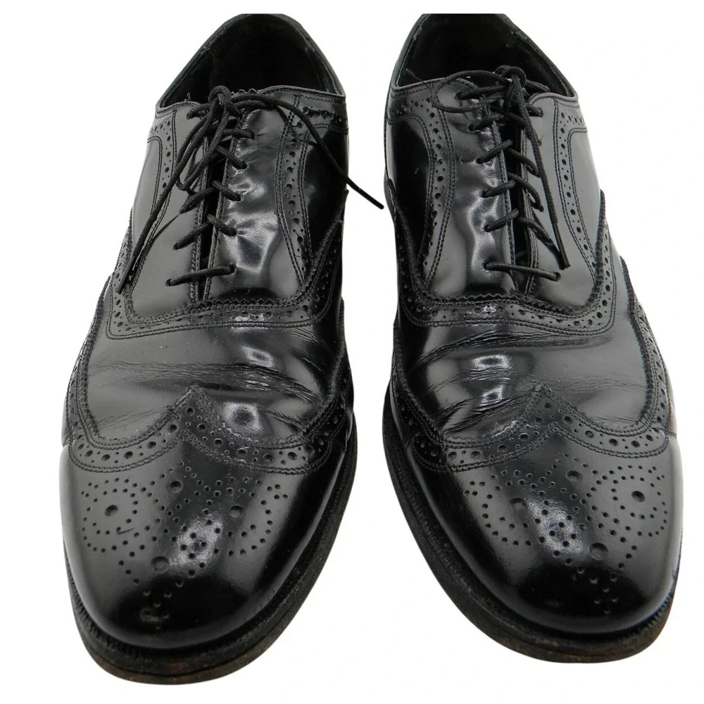 Florsheim Imperial Men's Black Leather Wingtip Oxford Dress Shoes‎ Size 11 B